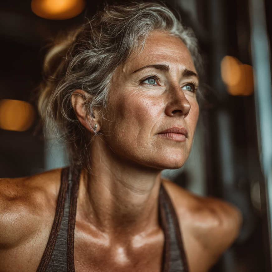 Активні літні люди займаються фітнесом